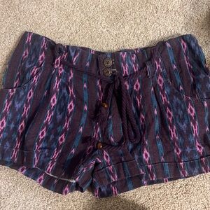 Purple summer flowy shorts
